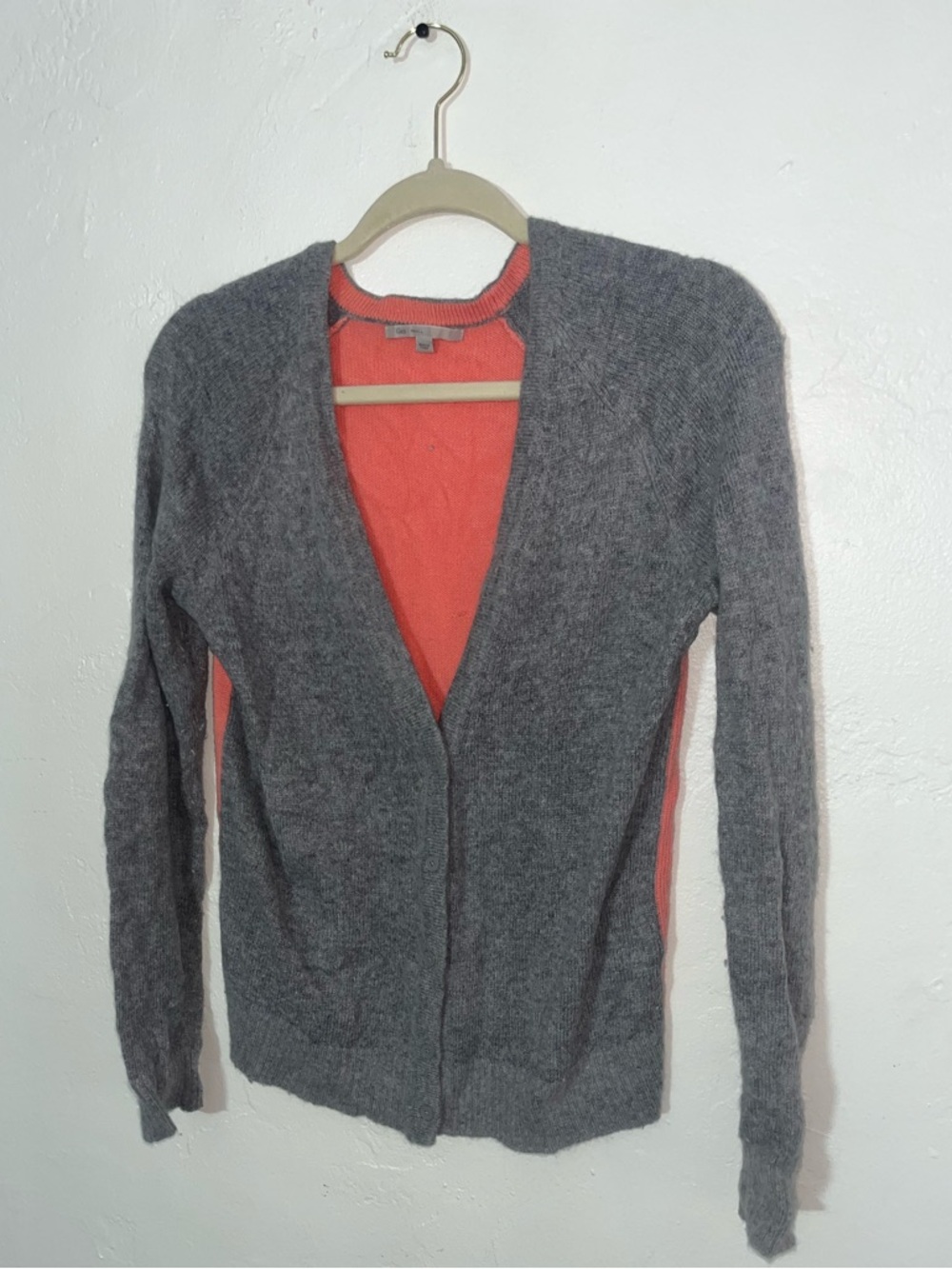 GAP Women’s Wool & Angora Rabbit Hair Blend Two Tone Knit Cardigan Small
